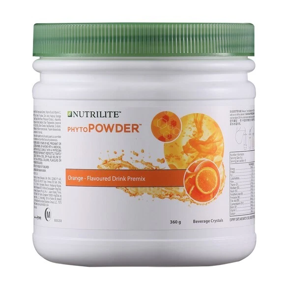 Nutrilite PhytoPOWDER recipiente pré-mistura de bebida sabor laranja 360g - Imagem 1 de 3