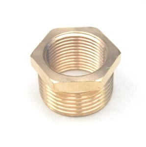1" BSP Male x 3/4" BSP Female British Pipe Reducer Bushing Brass Adapter Oil Gas - Picture 1 of 7
