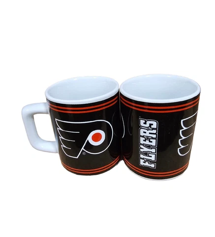 PHILADELPHIA FLYERS TEAM CERAMIC SHOT GLASS/MUG 2 OZ NEW NHL LICENSED Cover