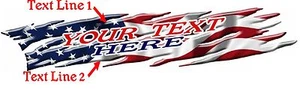 USA FLAG Custome Name Vehicle Auto Graphics Decals Vinyl Stickers Wrap 2- 8 feet - Picture 1 of 3