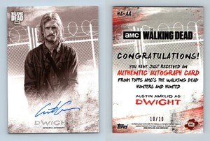 Austin Amelio #HA-AA Walking Dead Hunters Hunted Sepia #10/10 Parallel Autograph