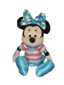 DISNEY JR. MINNIE MOUSE PLUSH 10" BLUE & PINK DRESS JUST PLAY STUFFED ANIMAL TOY - Picture 1 of 6