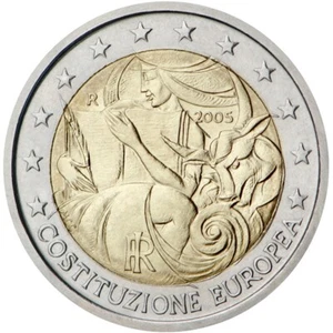 Italy - 2 Euro Commemorative 2005 European Constitution - UNC - FREE SHIPPING - Picture 1 of 3