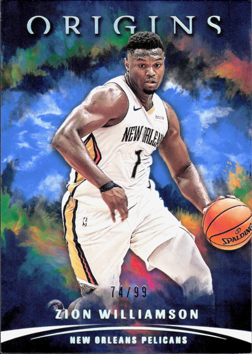 2021-22 Panini Origins Basketball Zion Williamson #1 Blue Parallel #'d /99