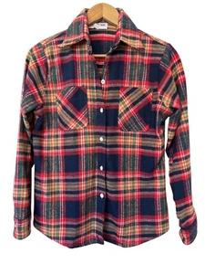 Vintage Flannel Plaid BIG MAC JCPenney Shirt SZ 11/12 Cotton lumberjack cottage - Picture 1 of 8