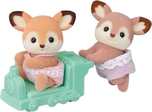 Sylvanian Families SI-71 Deer Baby Twins Doll EPOCH Japan Calico Critters - Picture 1 of 5