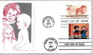 #1772 INTERNATIONAL YEAR OF THE CHILD #3000o NANCY COMIC STAMP NAKANO PERFINS - Picture 1 of 1