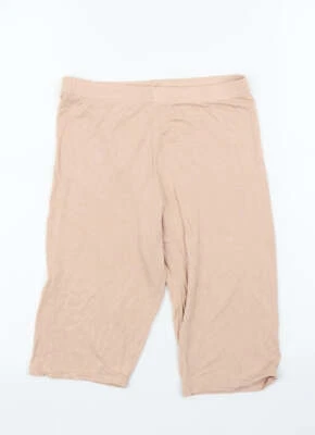 Boohoo Womens Pink Viscose Blend Compression Shorts Size 8 Reg - Image 1 of 4