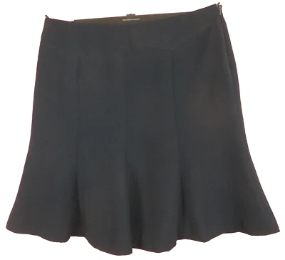 SK19374- JONES WEAR Mujer Poliéster Panelado Falda Acampanada Sólida Oscura Talla 18 Foto 1 de 4