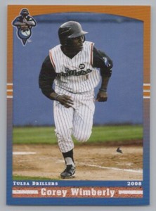 Corey Wimberly 2008 Grandstand Tulsa Drillers Rockies Minor League 