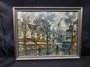 Maurice Lengendre Framed Print of Paris City Scene - PLACE DU VERTIER 15"x12" - Picture 1 of 10