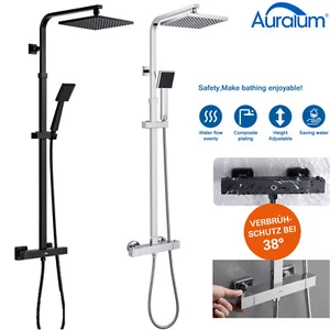 Duschsystem Thermostat Duscharmatur Massage Regendusche Duschset mit Handbrause - Bild 1 von 25