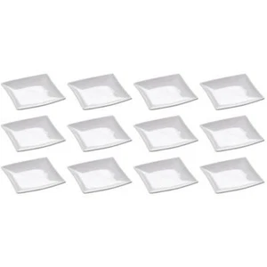 12er SET Dessertteller EAST MEETS WEST 13x13cm weiß Porzellan Maxwell & Williams - Bild 1 von 2