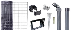 Alberts Fix-Clip Pro Zaun Set, mit Einschlaghülsen, Maschendraht, Gartenzaun - Bild 1 von 18