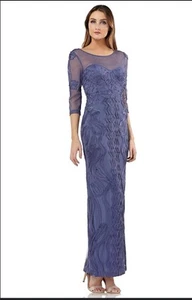 J.S Collection Women’s Embroidered Soutache Long Column Dress Size 14W - Picture 1 of 10