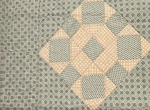 Vintage Cutter Quilt Piece 15” x 20” Beautiful Feed Sack Fabrics # 5 - Picture 1 of 11