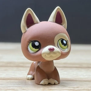 Auténtico perro pastor alemán Littlest Pet Shop marrón tostado 1362 2007 Hasbro Lps - Imagen 1 de 8