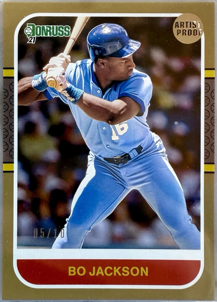 Bo Jackson 2020 Panini Donruss prueba de artista/10 Kansas City Royals Salón de la fama Foto 1 de 2