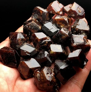 122g 19PCS NEW Natural Chocolate Garnet Quartz Garnet Quartz crystal Inner s879 - Picture 1 of 7