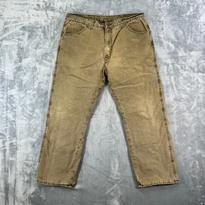 Wrangler Rugged Wear Fleece Lined Jeans Men’s 38x30 Brown Denim - Picture 1 of 8