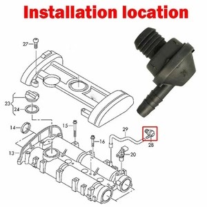 Tuyau De Carter Moteur Valve Sens Unique Pour A1 Pour Seat Pour SKODA 030103175B - Picture 1 of 7