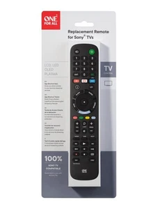 One For All Sony TV Replacement remote - Works with ALL Sony TVs - Learning feat - Picture 1 of 2