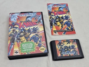 SEGA GENESIS XMEN MARVEL COMICS VIDEO GAME COMPLETE WITH MANUAL - Afbeelding 1 van 3
