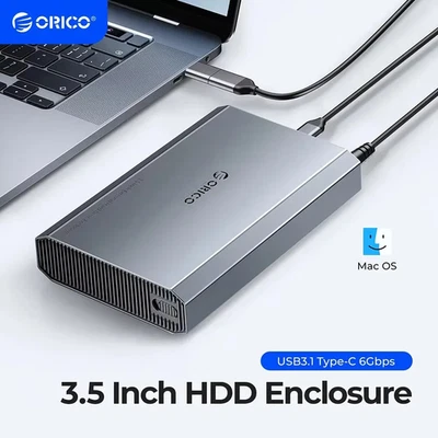 ORICO 2.5 3.5 Inch HDD Enclosure USB 3.1 Type-C External Hard Drive Case - Image 1 of 4
