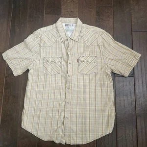 Levi's Men's Short Sleeve Button Up Plaid Shirt - Size XL - Picture 1 of 14