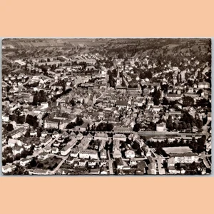 RPPC Ettlingen Aerial View Germany 1975 Real Photo Postcard - Picture 1 of 4