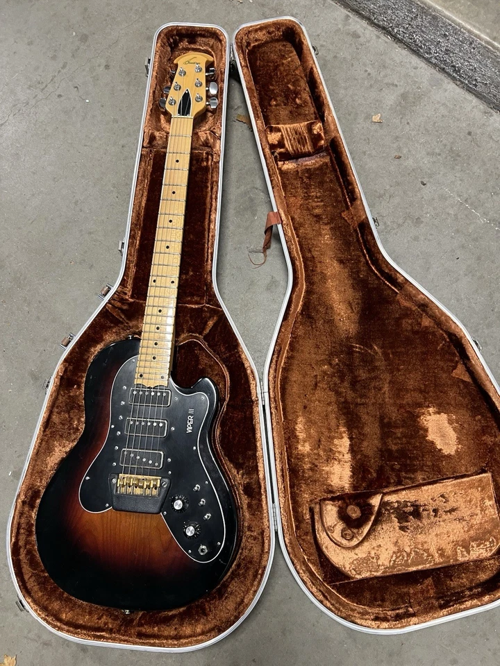 Guitarra elétrica vintage 1970 Ovation Viper III com estojo original - Imagem 1 de 4