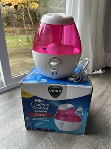 VICKS Mini Filter Free CoolMist Humidifier RARE PINK COLOR - Picture 1 of 7