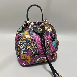 Salvatore Ferragamo Gancini Drawstring Handbag Multicolor 7.8 inches - Picture 1 of 16