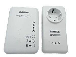 Hama Powerline LAN Adapter Wireless und Ethernet Adapter 200 Mbps - Photo 1/6