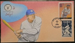 2000 Hand-Painted Pugh Limited Edition #41/50 Signed Cachet Featuring Babe Ruth - Picture 1 of 3