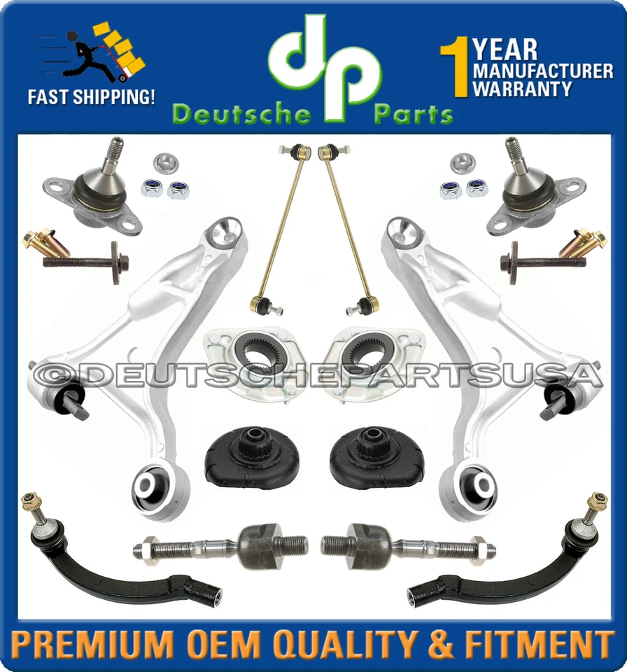 01-03 VOLVO S80 CONTROL ARMS BALL JOINTS TIE RODS STRUT MOUNTS SUSPENSION KIT 14 - Image 1 of 1