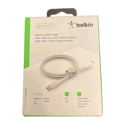 Belkin Signature Edition 5FT USB-C to USB-C Charge Sync Cable-For iPhone - Image 1 of 2