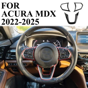 Carbon Fiber Style Central Control Steering Wheel Trim Cover Fit For Acura MDX - Foto 1 di 5