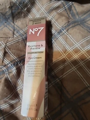 Crema de ojos multiacción No7 Restore & Renew (15 ml) 0,5 oz. ¡Nuevo en caja! Foto 1 de 4