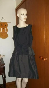 NWT Collectable CUE black Origami Campaign peplum KIMONO dress fit & flare SZ 12 - Picture 1 of 5
