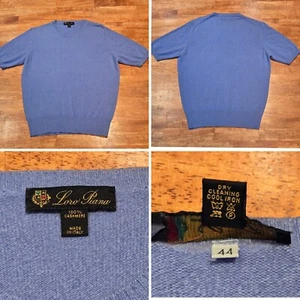 Loro Piana Kaschmir Kurzarm Pullover Made in Italy Babyblau Damen Gr. 44 - Bild 1 von 18