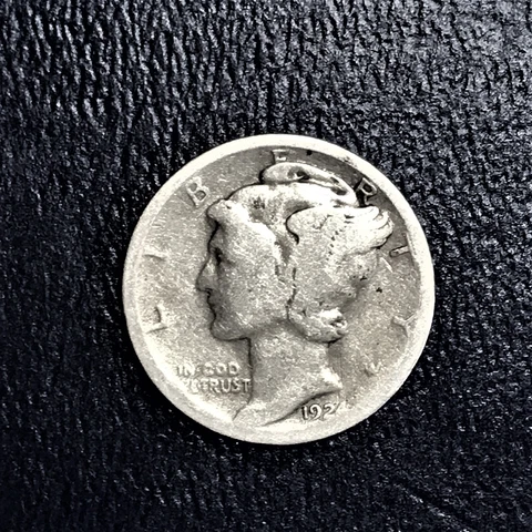 1924 P Mercury Winged Liberty Head Dime 90% Silver G Cover