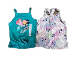 Disney Girls Tank Tops – Ariel & Mickey Mouse, Size 5 - Picture 1 of 1
