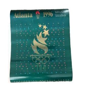 Atlanta 1996 Olympics Green Logo Poster 18x24” Vintage 90's - Picture 1 of 9