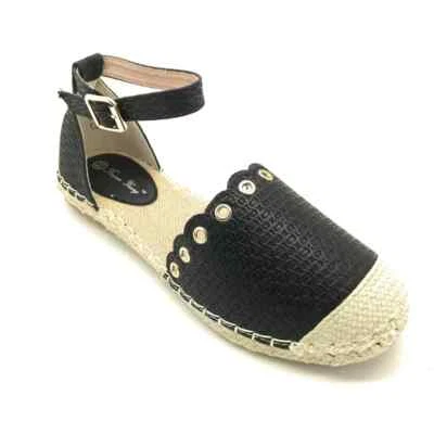 Forever Young Mary Jane Espadrilles Womned Black Sandals Shoes, Size 10 - Image 1 of 4