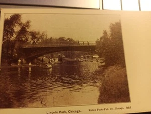 Lincoln Park Chicago boaters bridge undivided back postcard a84 - Picture 1 of 2