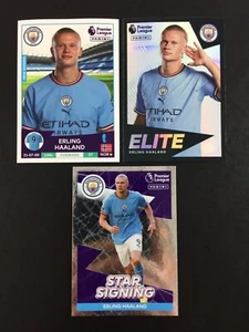 Erling Haaland 3 Sticker Panini Premier League 2022 2023 (23) #325 #424 #428 - Picture 1 of 3
