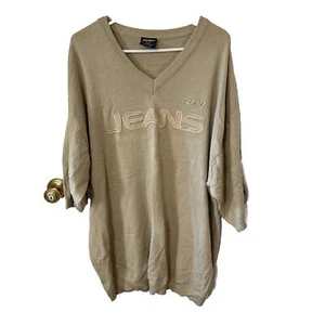 Vintage FUBU Sweater Mens 2XL Jeans Spellout Tractional Fit Hip Hop 90s Collect - Picture 1 of 8