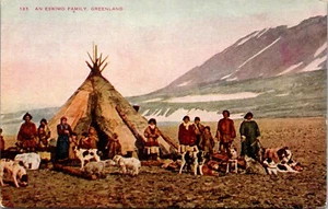 An Eskimo Family Greenland Postcard - Picture 1 of 2