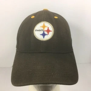 Steelers Hat Nfl Pittsburgh Team Apparel Cap Brown Cotton Strap Back Osfa  - Picture 1 of 5